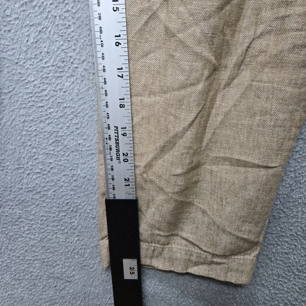 Banana Republic Men Pants 34X30 Tan Cotton Linen Dress Mason Athletic Tapered